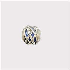 Pandora 925 Sterling Silver Galaxy Royal Blue & CZ Bead Charm